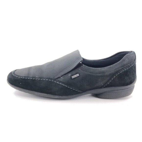 Ara Luftpolster Black Leather Slip on Loafers 8 - Picture 1 of 13